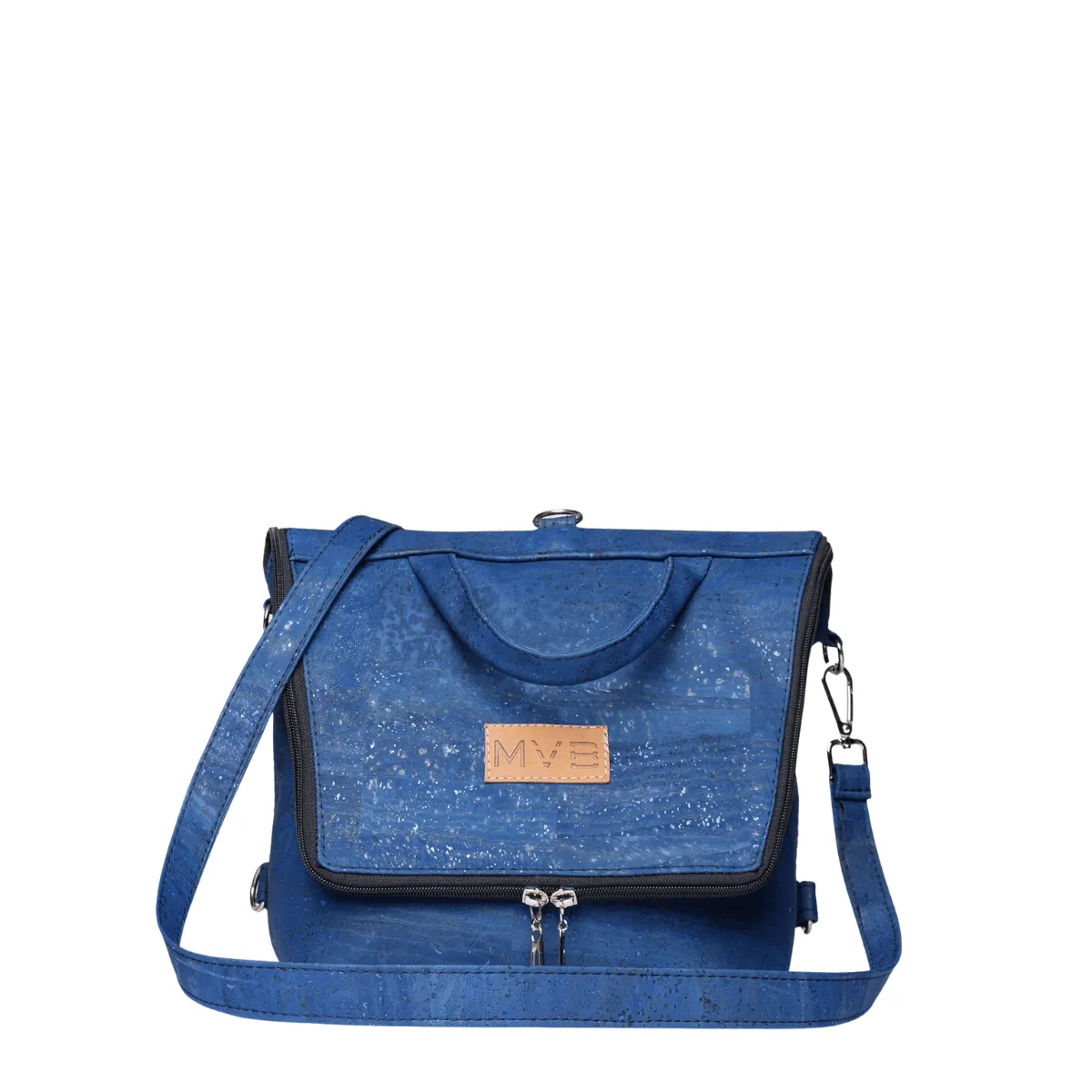 Trio Cork Vegan Backpack | Blue