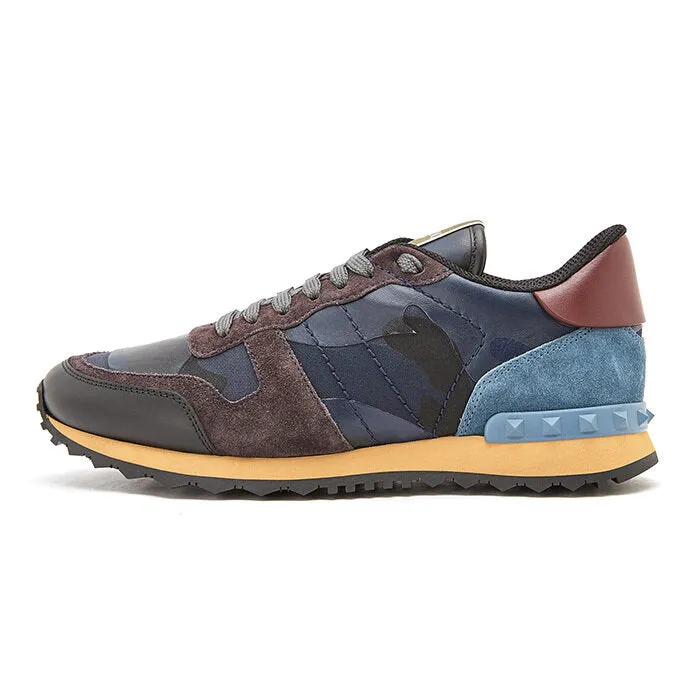 Valentino Garavani Men's Rockrunner Sneakers - CAMO/BLUE BROWN