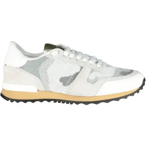 VALENTINO  MESH ROCKRUNNER TRAINERS WHITE