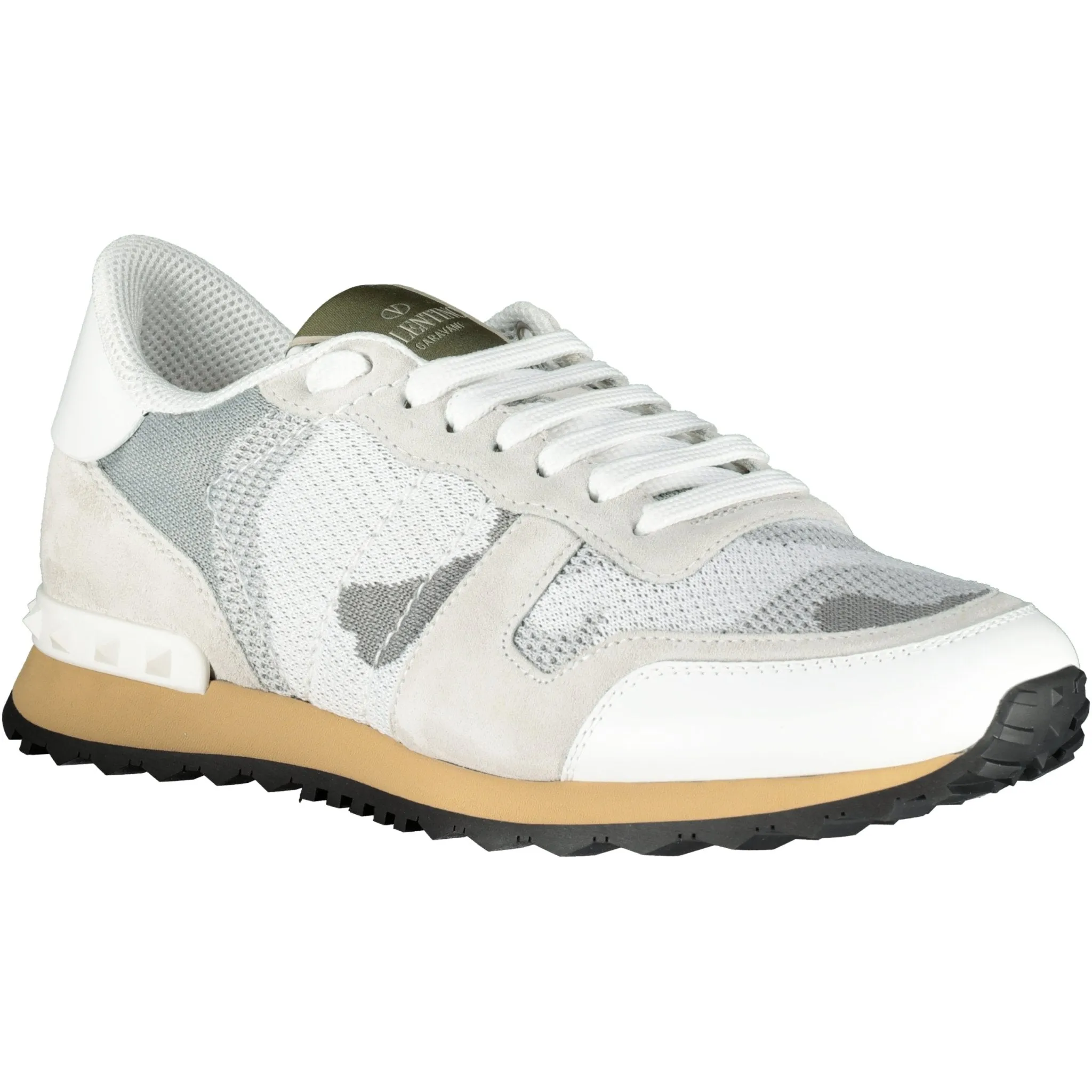 VALENTINO  MESH ROCKRUNNER TRAINERS WHITE