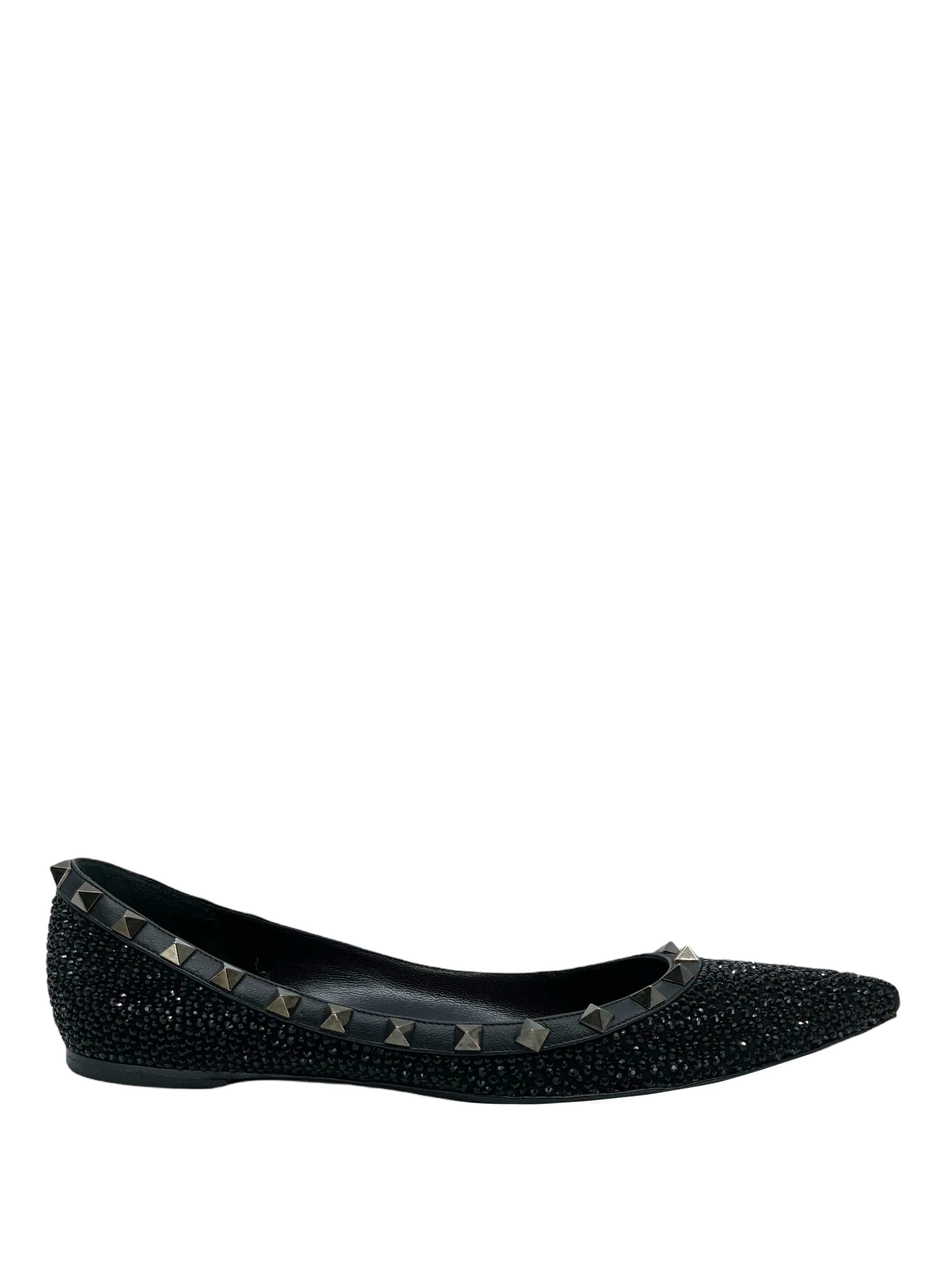 Valentino Nappa Crystal Rockstud Flats Size 8.5