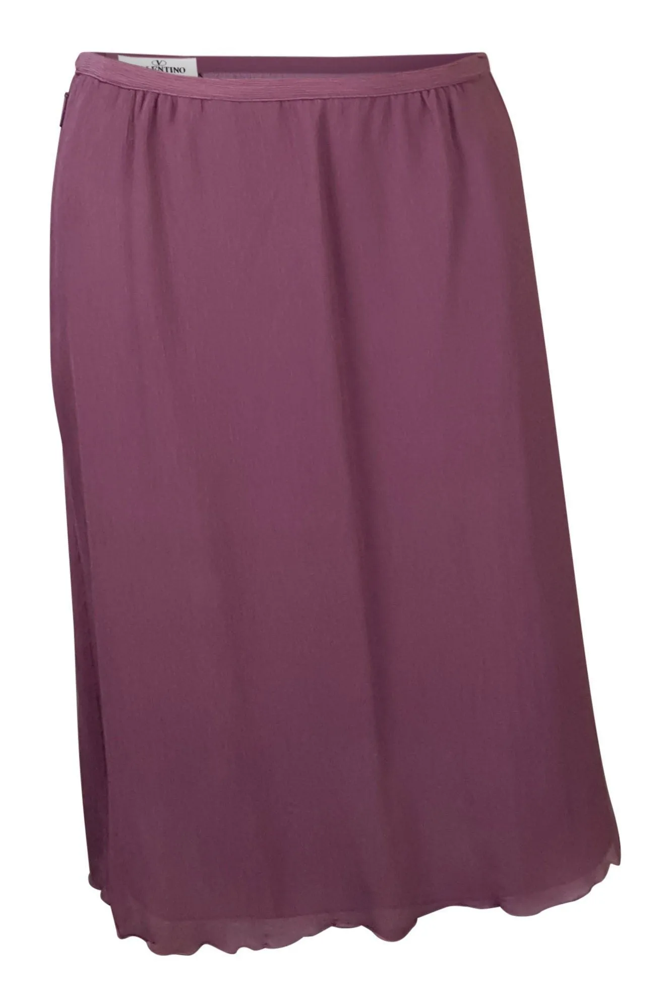 VALENTINO Vintage Purple Silk Skirt (UK 6)