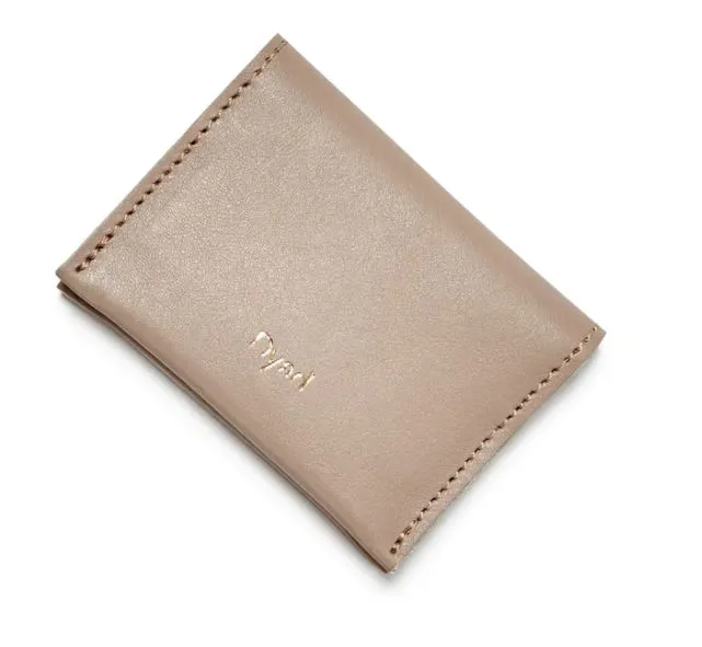 Wave Leather Card Holder - Olive